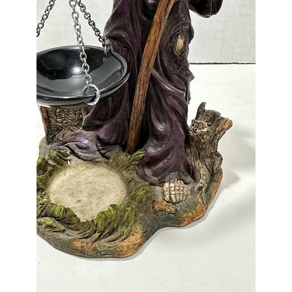 Summit Collection Grim Reaper Statue Scythe Scale Purple Robe Gothic fantasy 9in - Picture 6 of 11